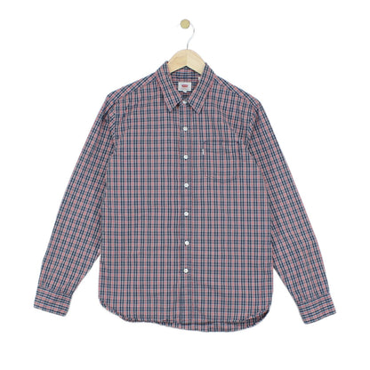 Mens Plaid Shirt Long Sleeve Check