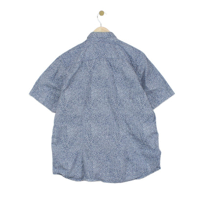 Mens Shirt Short Sleeve Slim Fit Patterned