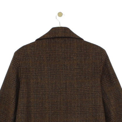 Mens Tweed Overcoat Plaid Retro 70S Wool
