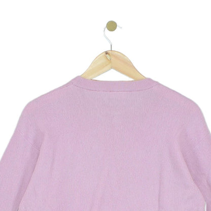 Womens Wool Jumper Crew Neck Logo Knit