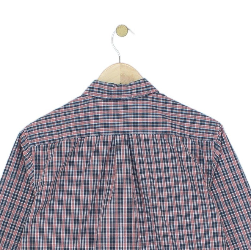 Mens Plaid Shirt Long Sleeve Check