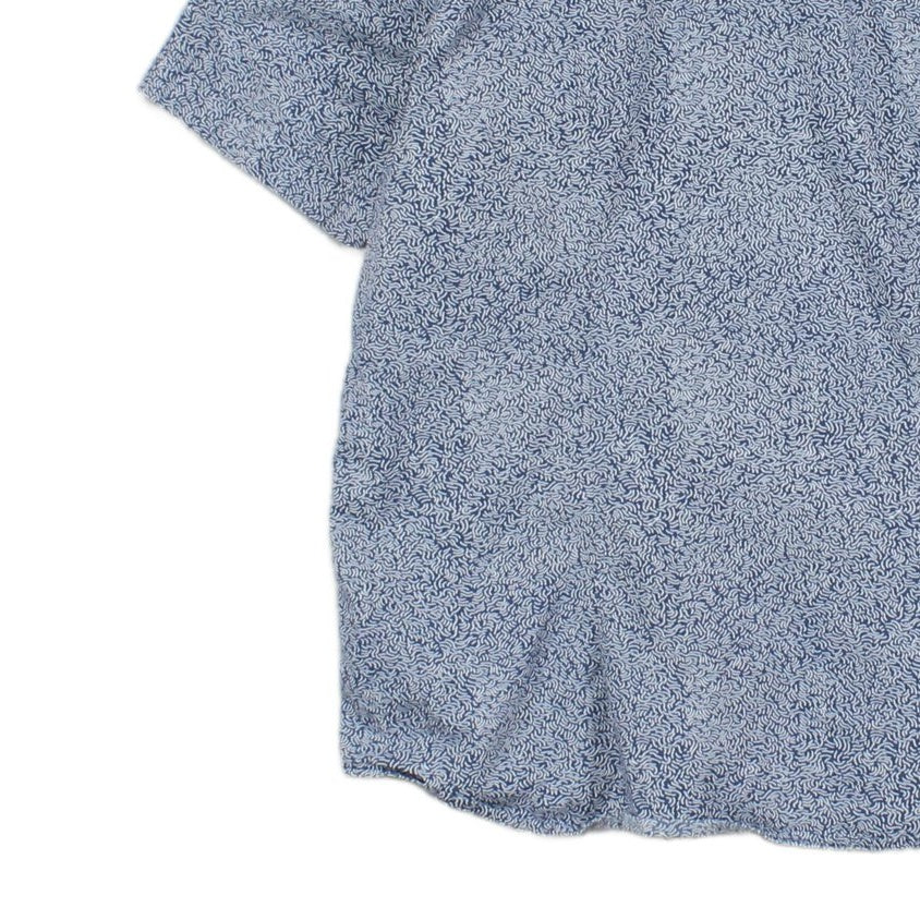 Mens Shirt Short Sleeve Slim Fit Patterned