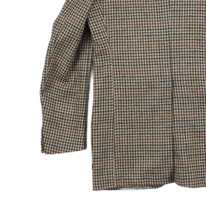 Mens Tweed Blazer Houndstooth Notch Lapel