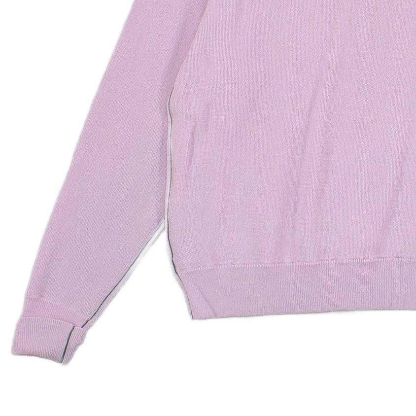 Womens Wool Jumper Crew Neck Logo Knit