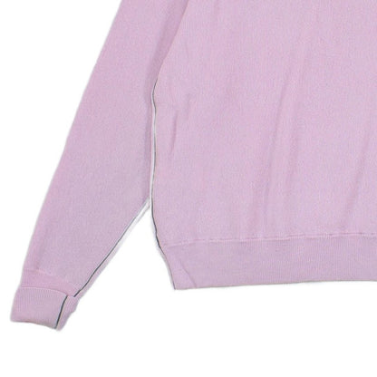 Womens Wool Jumper Crew Neck Logo Knit