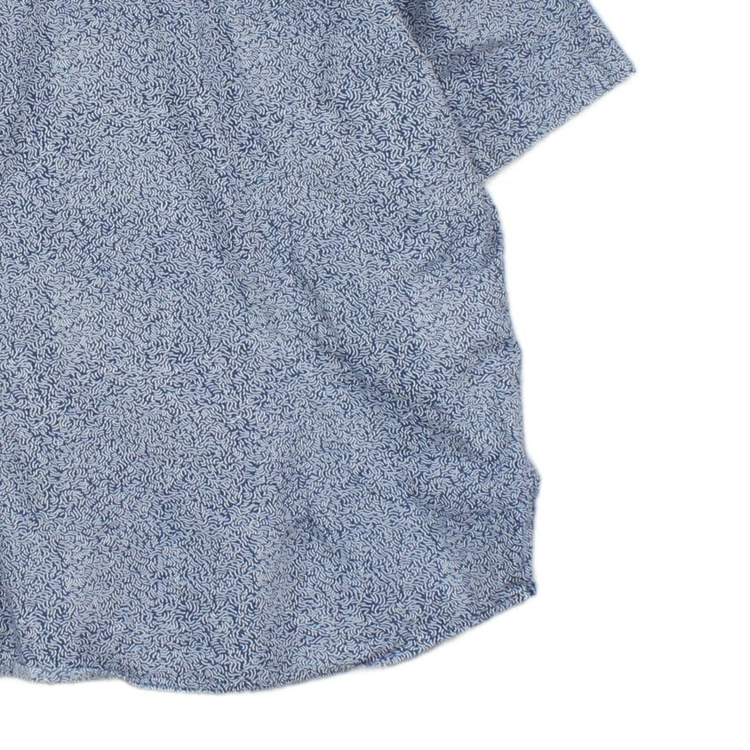 Mens Shirt Short Sleeve Slim Fit Patterned