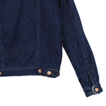 Womens Denim Jacket Sherpa Long Sleeve Cotton