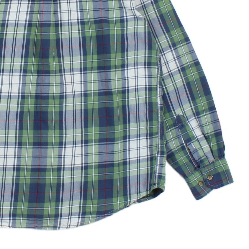 Mens Check Shirt Long Sleeve Cotton