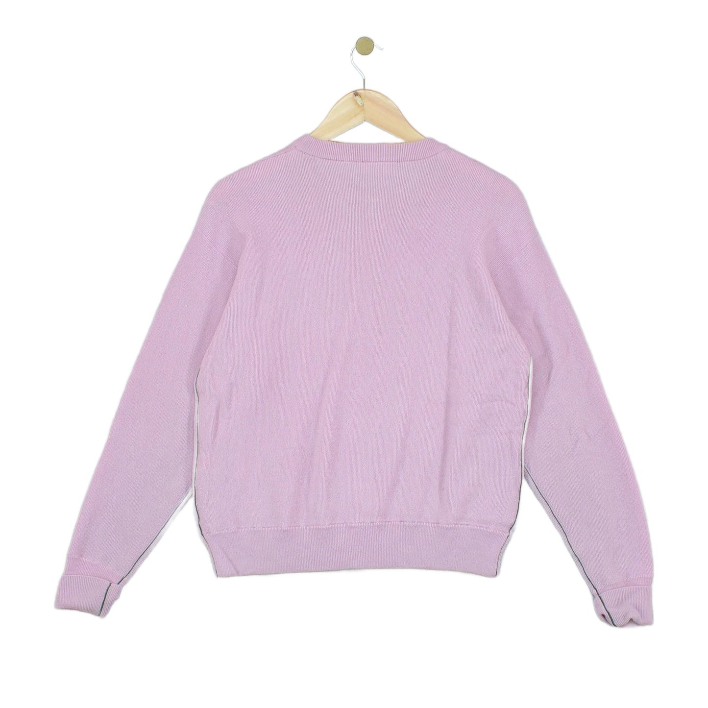 Womens Wool Jumper Crew Neck Logo Knit