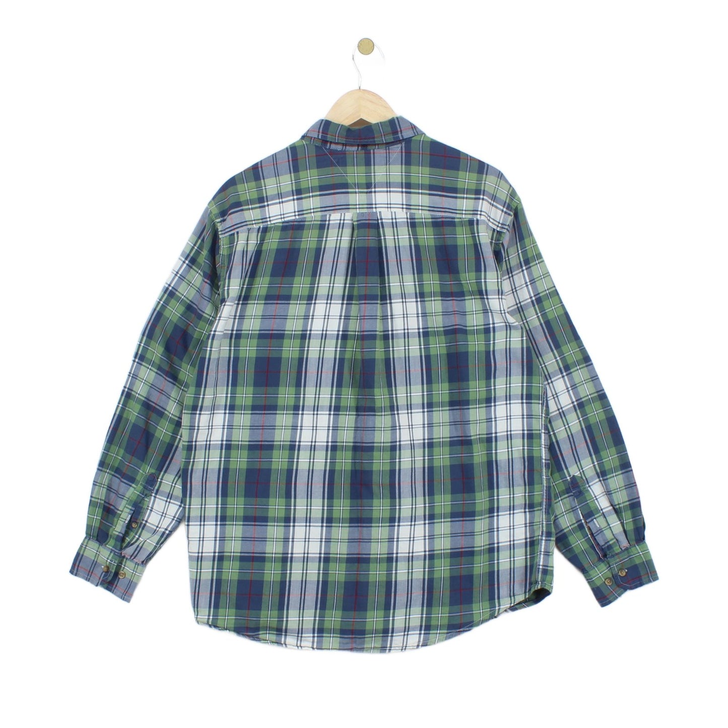 Mens Check Shirt Long Sleeve Cotton