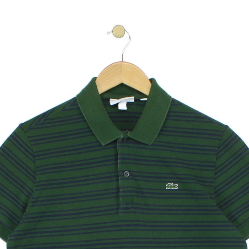Mens Striped Polo Shirt Classic Short Sleeve