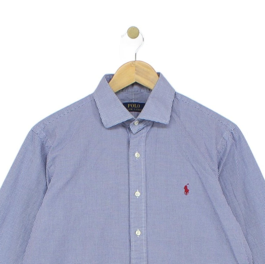 Mens Check Shirt Classic Long Sleeve