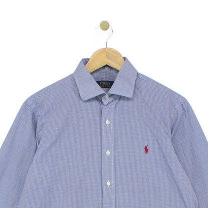 Mens Check Shirt Classic Long Sleeve