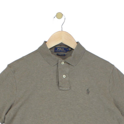 Mens Polo Shirt Stretch Slim Fit Short Sleeve