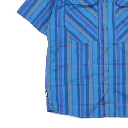 Mens Plaid Shirt Casual Short Sleeve Outdoor