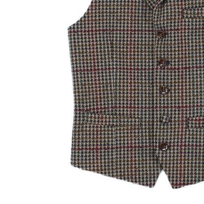 Mens Waistcoat Check Formal