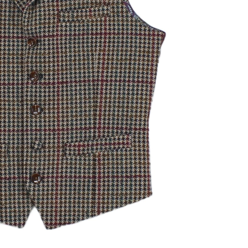 Mens Waistcoat Check Formal