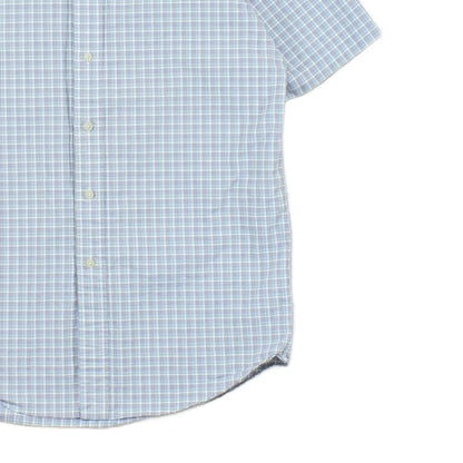 Mens Shirt  Button Down Short Sleeve Check