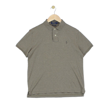 Mens Polo Shirt Stretch Slim Fit Short Sleeve