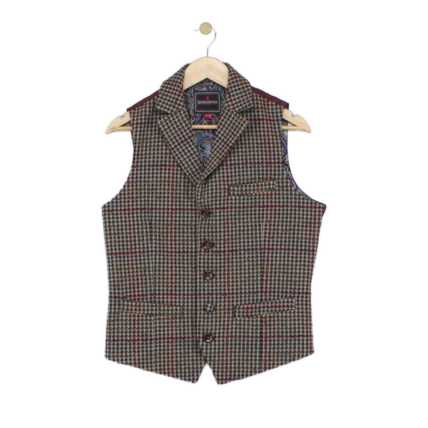 Mens Waistcoat Check Formal
