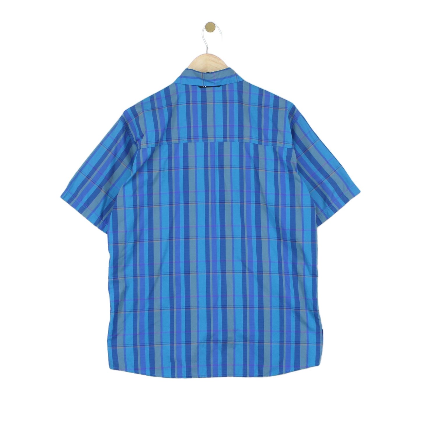 Mens Plaid Shirt Casual Short Sleeve Outdoor
