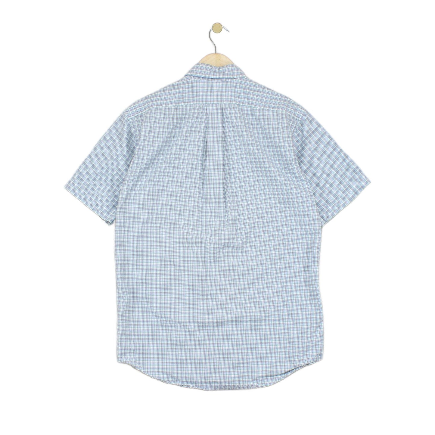 Mens Shirt  Button Down Short Sleeve Check