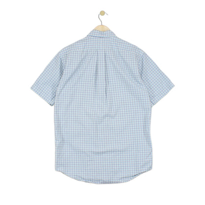 Mens Shirt  Button Down Short Sleeve Check