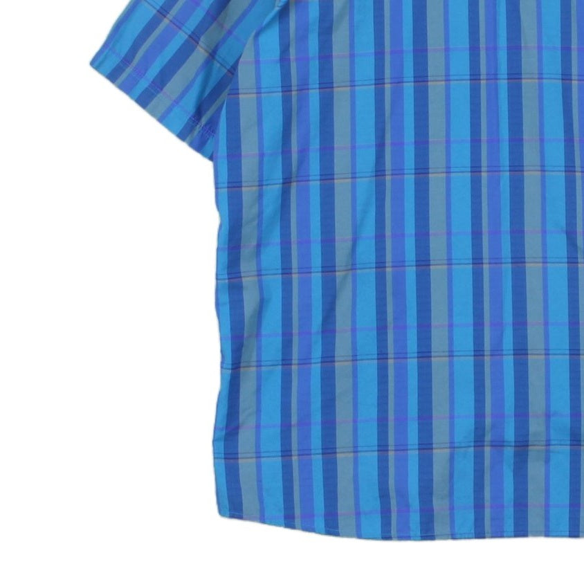 Mens Plaid Shirt Casual Short Sleeve Outdoor