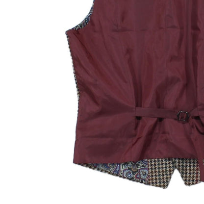 Mens Waistcoat Check Formal