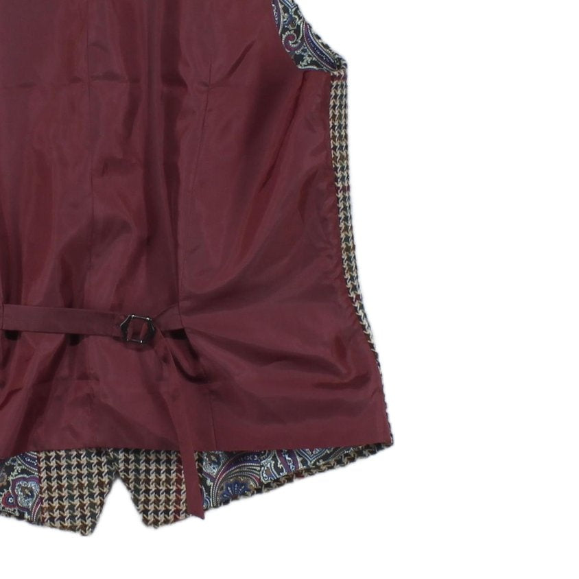 Mens Waistcoat Check Formal