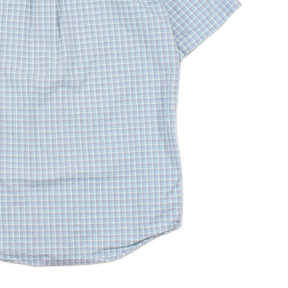 Mens Shirt  Button Down Short Sleeve Check