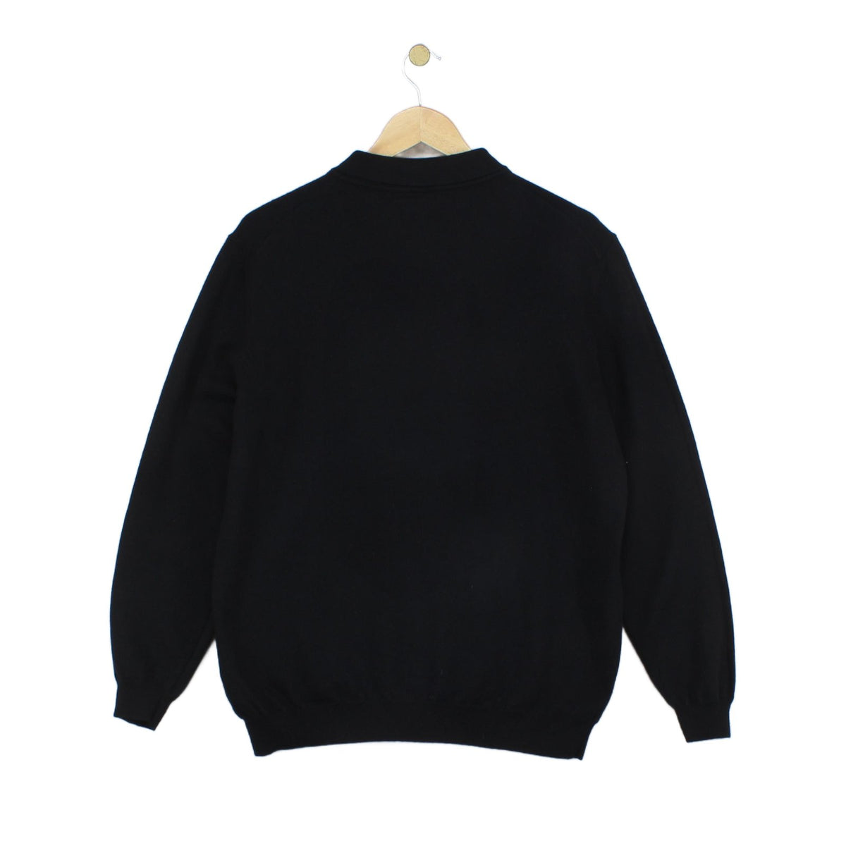 Mens Polo Jumper Finest Italian Yarn Button Wool