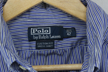 Mens Striped Shirt Custom Fit Button Up