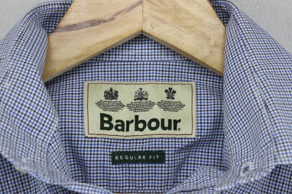 Mens Shirt Short Sleeve Check Button Up