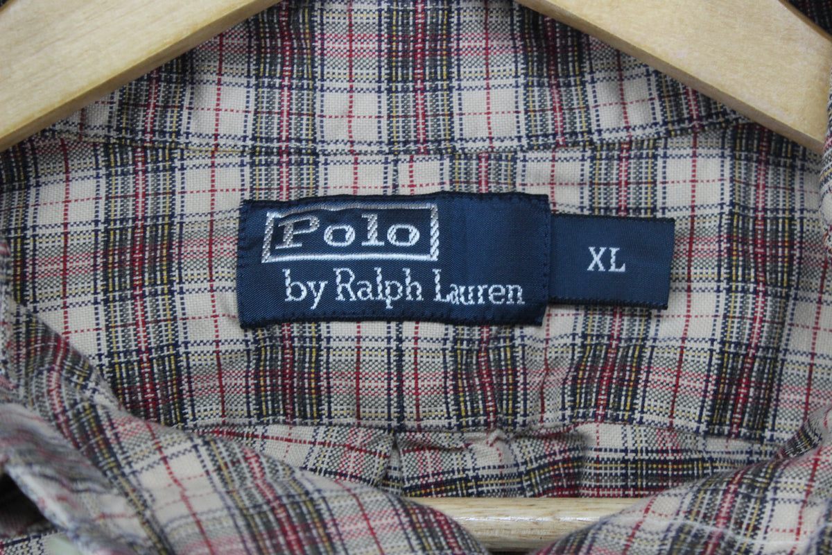 Mens Plaid Shirt Long Sleeve Check