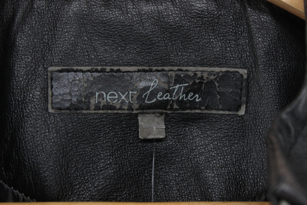 Womens Leather Jacket Full Zip Biker