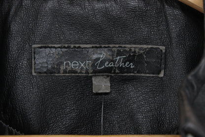 Womens Leather Jacket Full Zip Biker