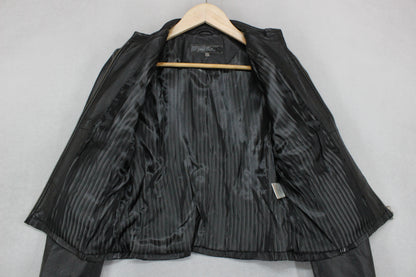 Womens Leather Jacket Full Zip Biker