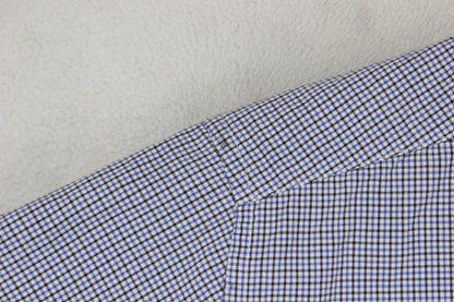 Mens Shirt Short Sleeve Check Button Up