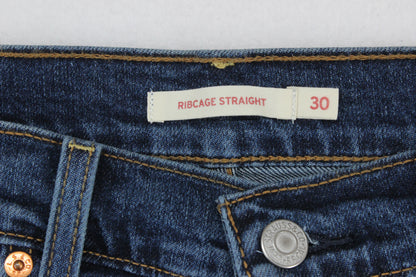 Womens Ribcage Straight Jeans High Waisted Relaxed