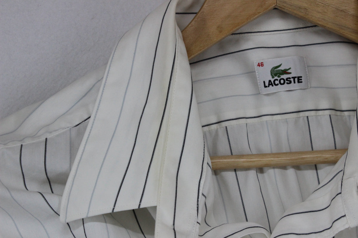 Mens Striped Shirt Long Sleeve Collared