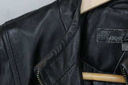 Womens Leather Jacket Full Zip Biker