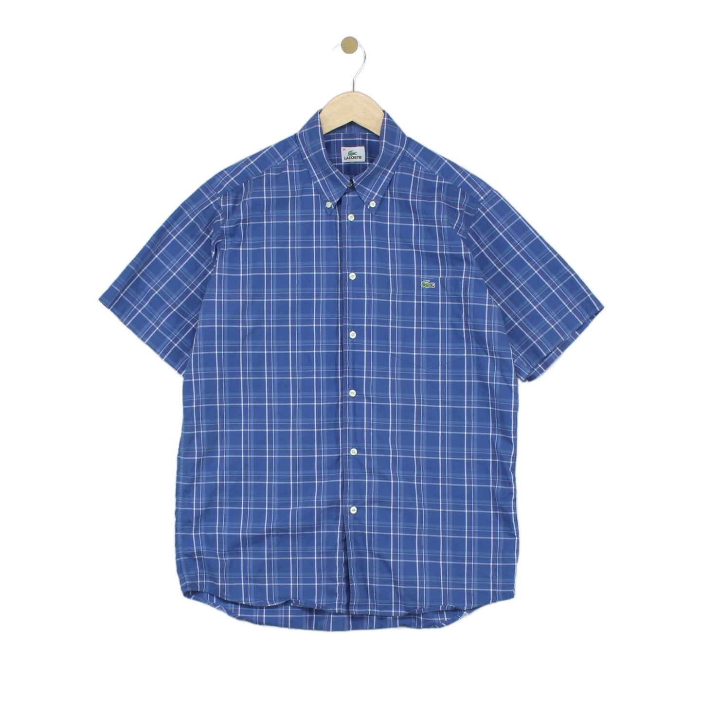 Mens Plaid Shirt Casual Button Up Short Sleeve