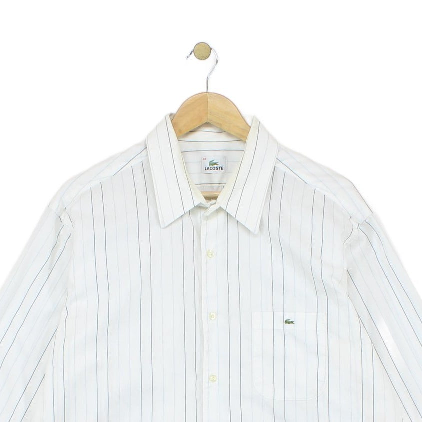 Mens Striped Shirt Long Sleeve Collared