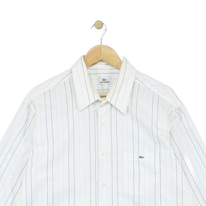 Mens Striped Shirt Long Sleeve Collared