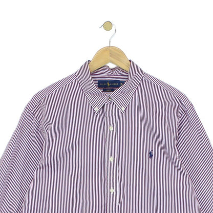 Mens Striped Shirt Slim Fit Button Down