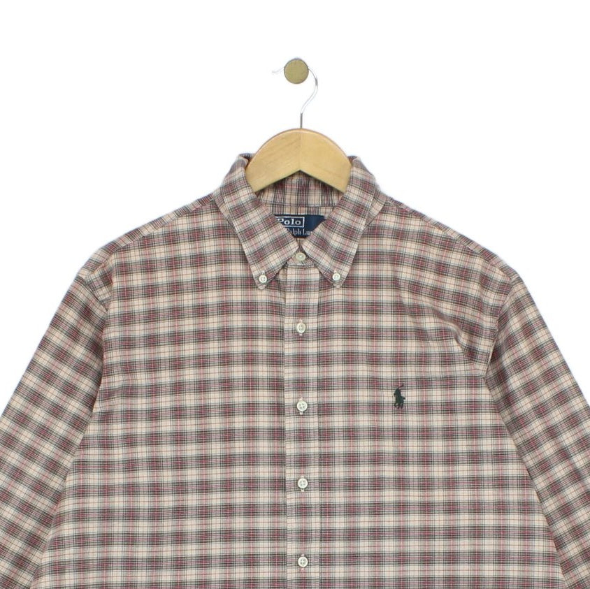 Mens Plaid Shirt Long Sleeve Check