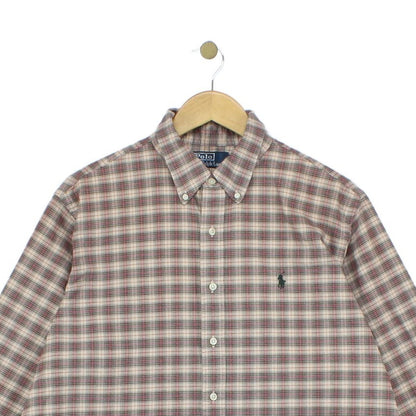 Mens Plaid Shirt Long Sleeve Check