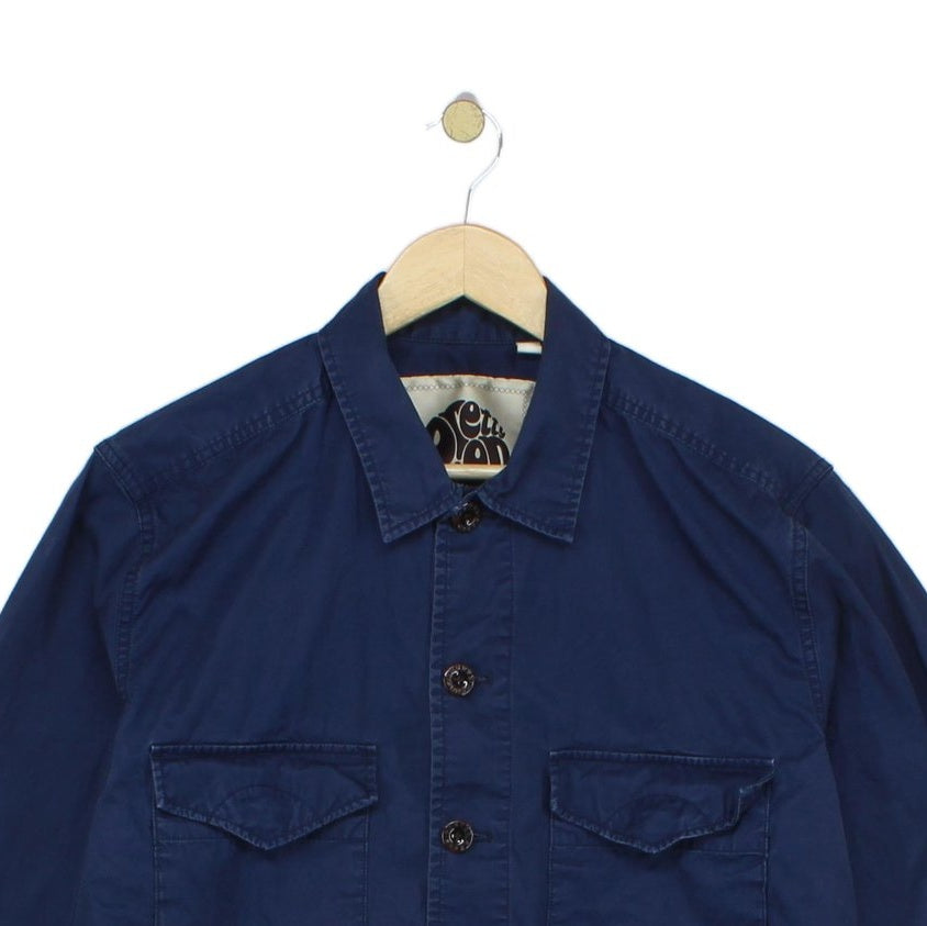 Mens Field Overshirt Button Chest Cotton