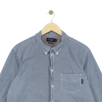Mens Check Shirt Tailored Button Up